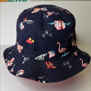 LRG Navy Reversible Bucket Hat with 4th of July Celebration Accents